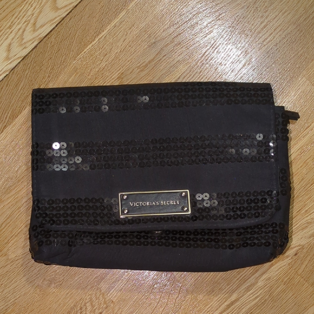 Victoria's Secret Black Sequin Clutch